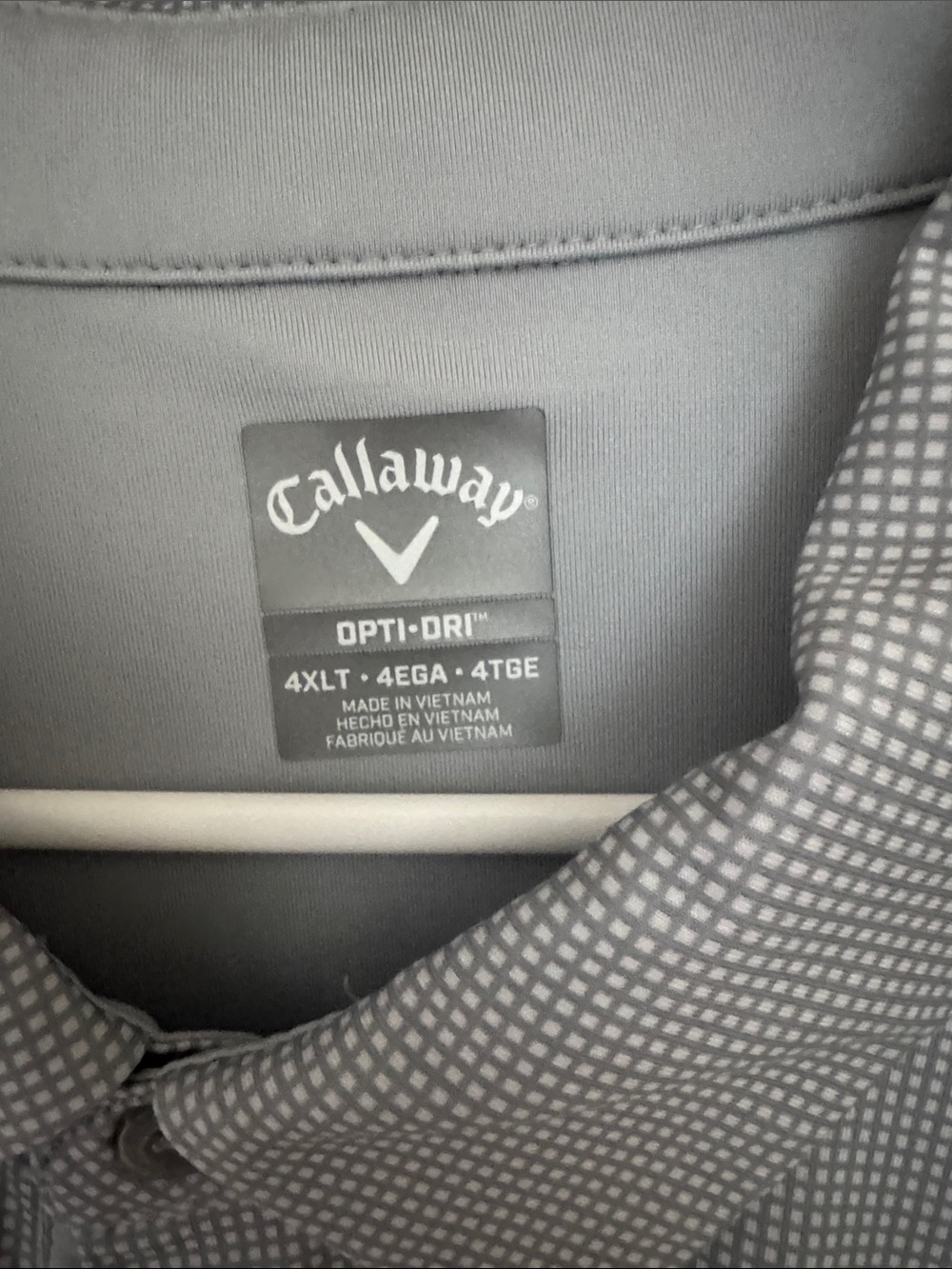 Callaway Light Gray Micro-Pattern Performance Polo - Picture 2 of 4